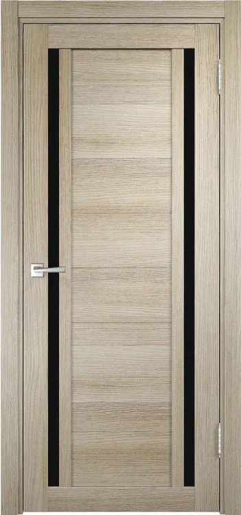 Фото Межкомнатная дверь Легенда Z-3 тон Кремовая лиственница Остекление Лакобель черное