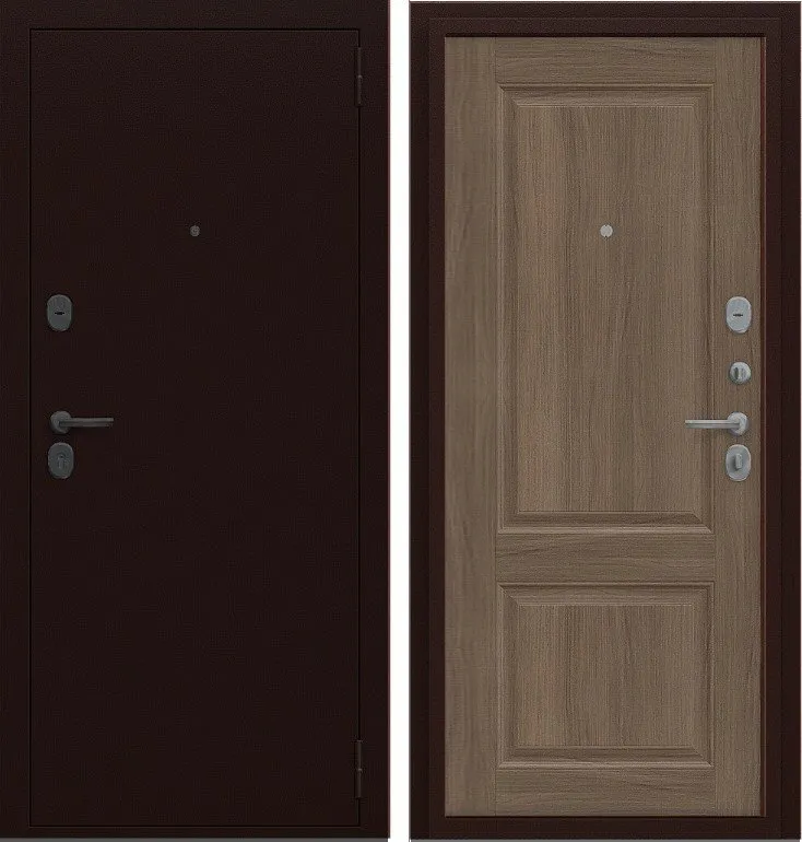 Дверь Браво Север-7 Антик Медный/Каштан DIS007075