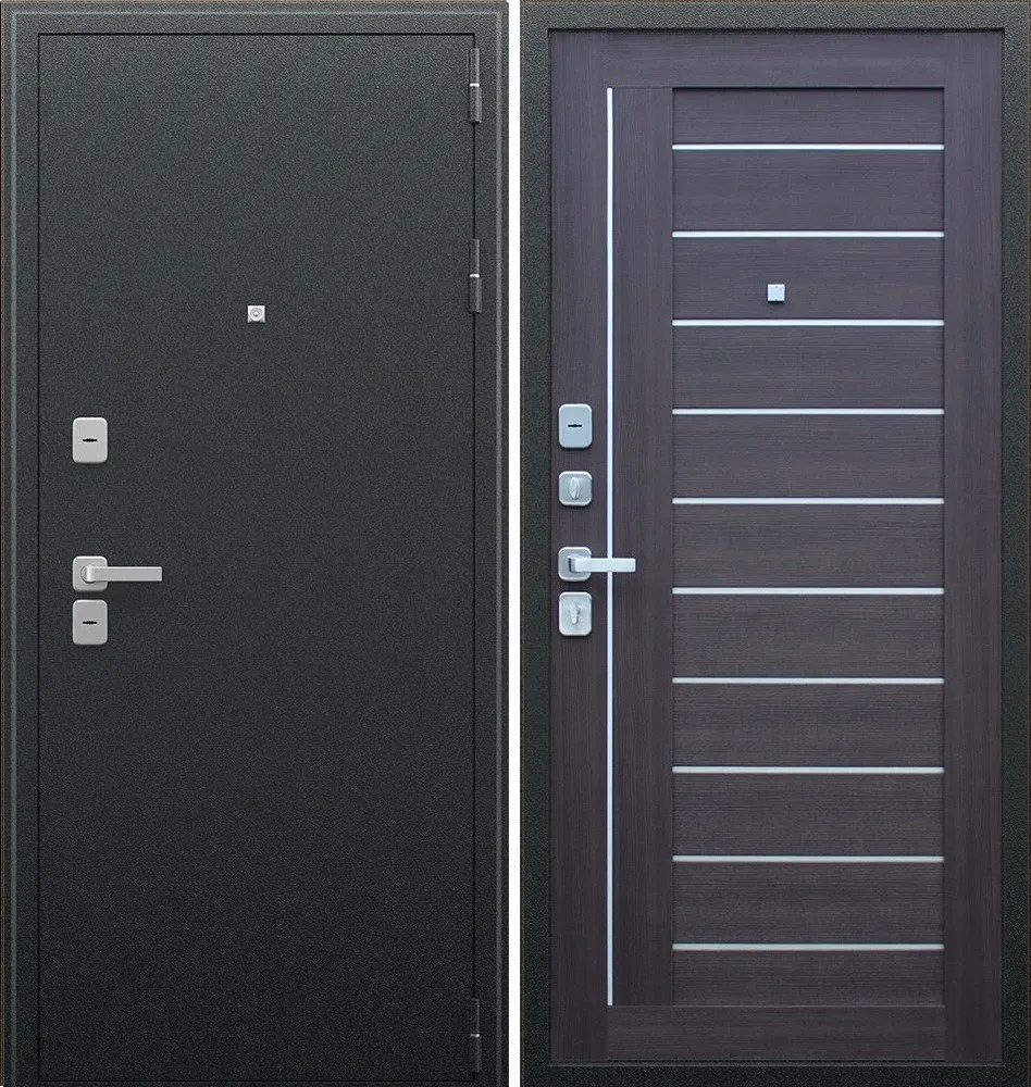 Дверь Соло орех рифленый DIS006675