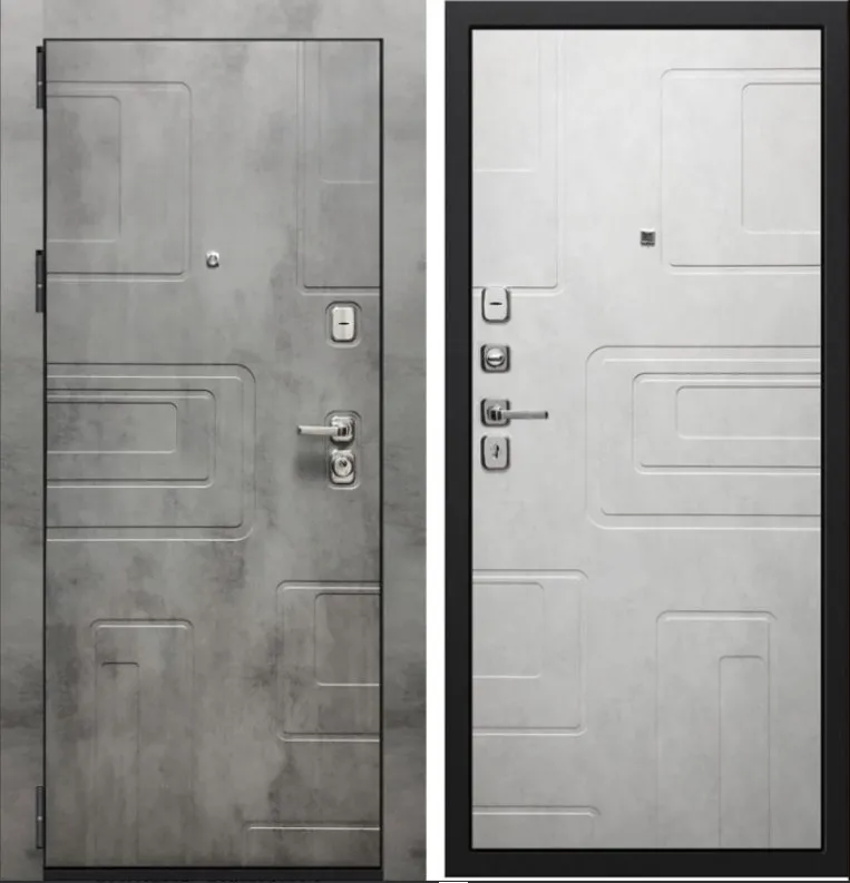 Фото Дверь Верда SD-Prof  Фортуна Темный бетон/ Светлый бетон DIS006926