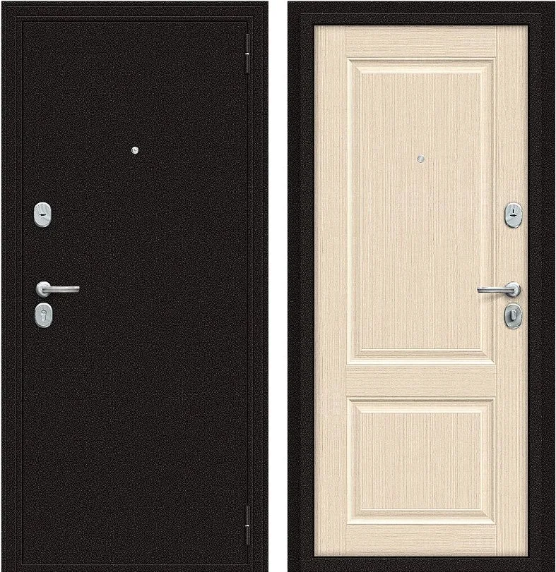 Фото Дверь Браво Optim X-2 6 см Антик Медный/Бежевый клен DIS007397