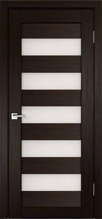 Фото Межкомнатная дверь Легенда X-4 тон Венге Остекление Сатинат белое